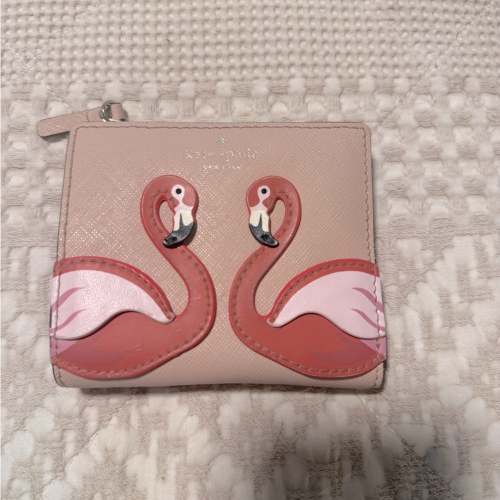 Pre-loved Kate Spade Pink Flamingo Bi-fold Wallet